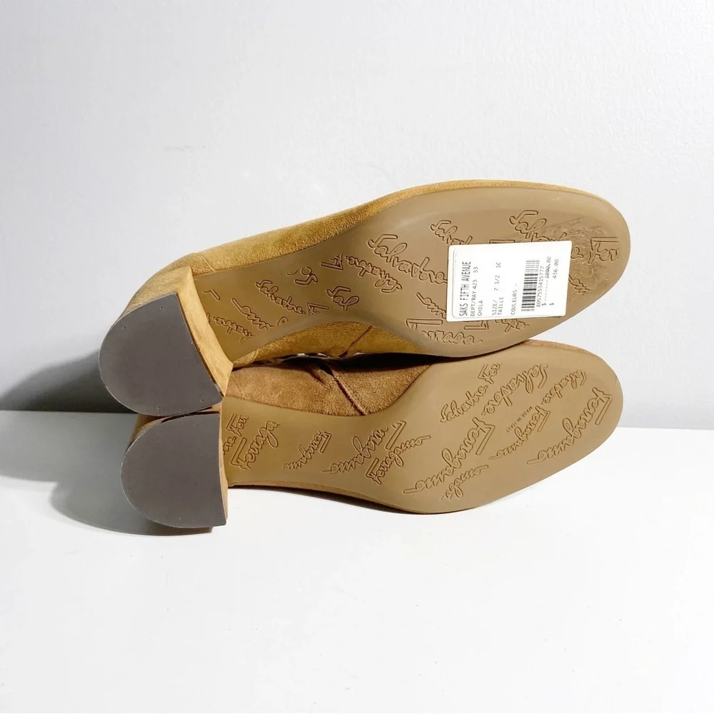Ferragamo 75mm Ghila suede ankle boots